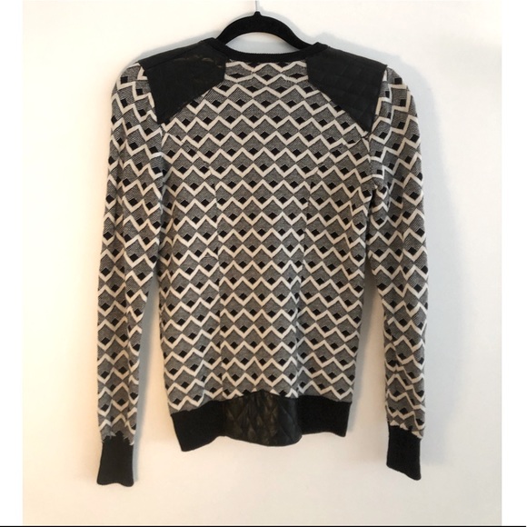 Jolt knit jacket with faux leather detail - Picture 3 of 3